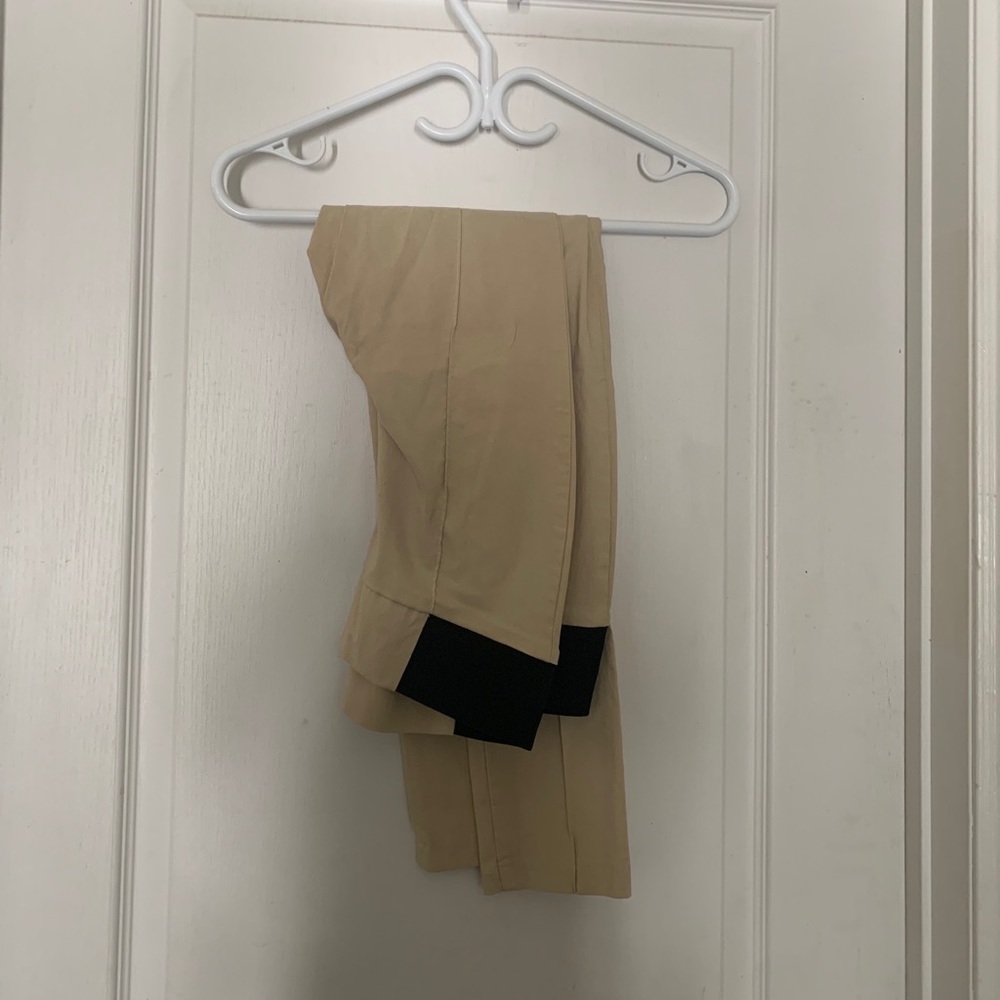 Beige stretch pants